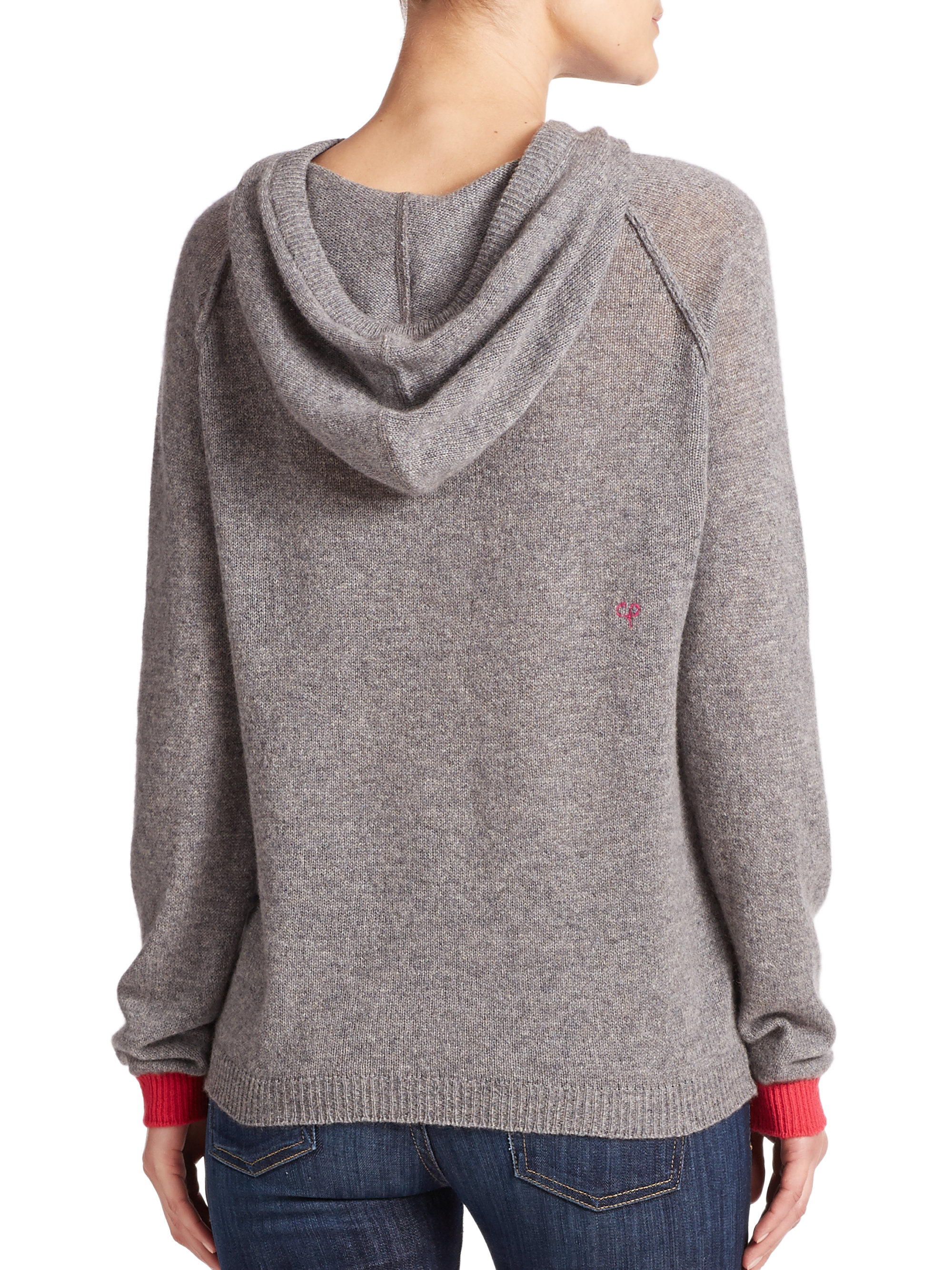 Lyst Chinti & Parker Cashmere Hoodie in Gray