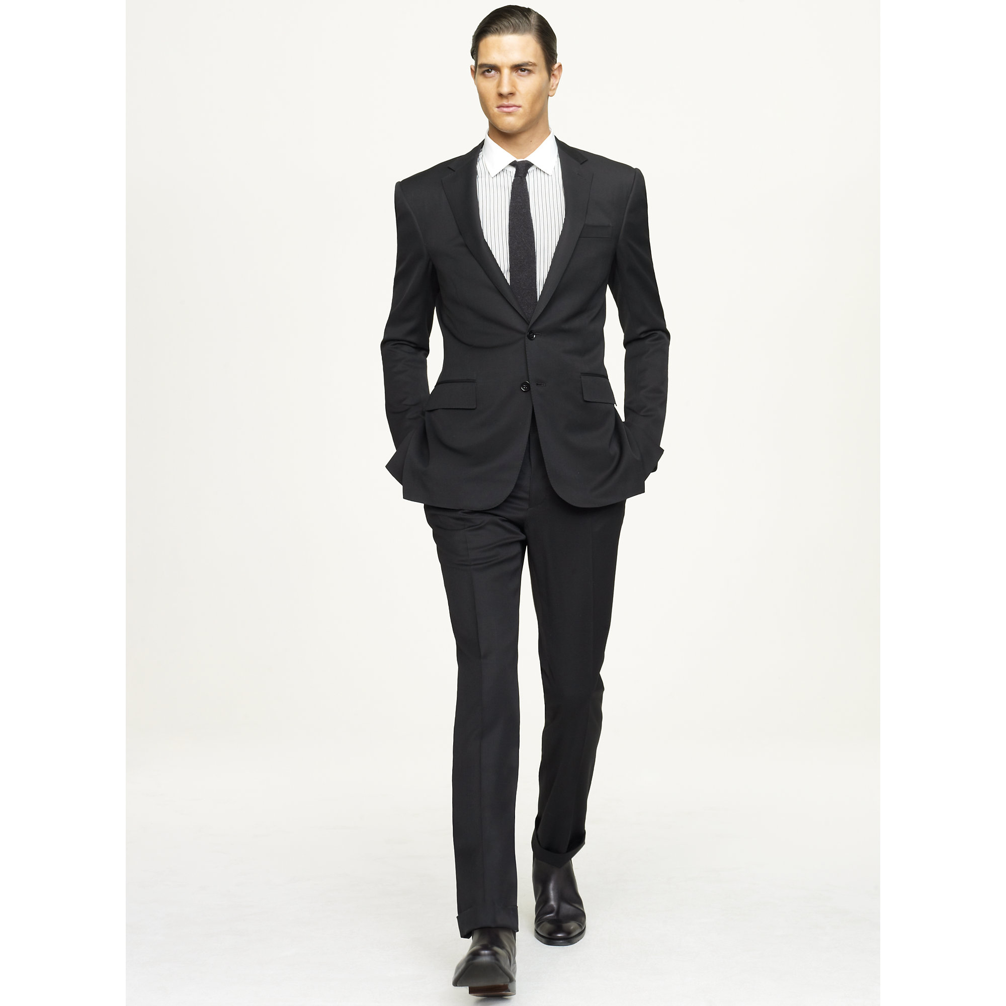 Lyst - Ralph lauren black label Anthony Solid Suit in Black for Men