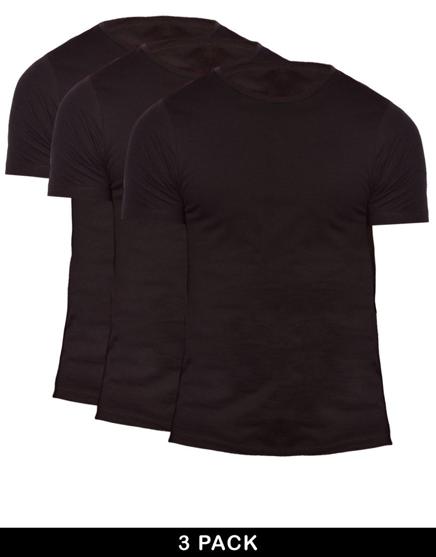 black longline t shirts