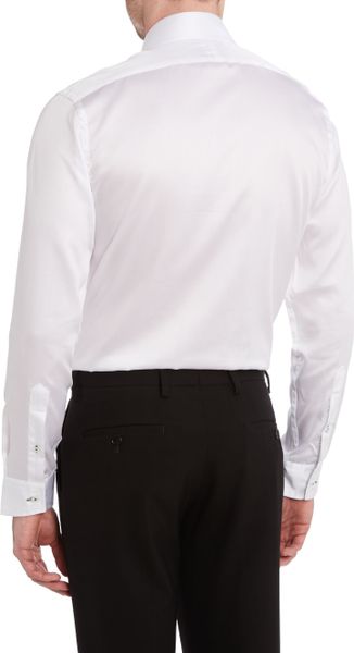 Tm Lewin Fully Fitted Long Sleeve Shirt in White for Men | Lyst