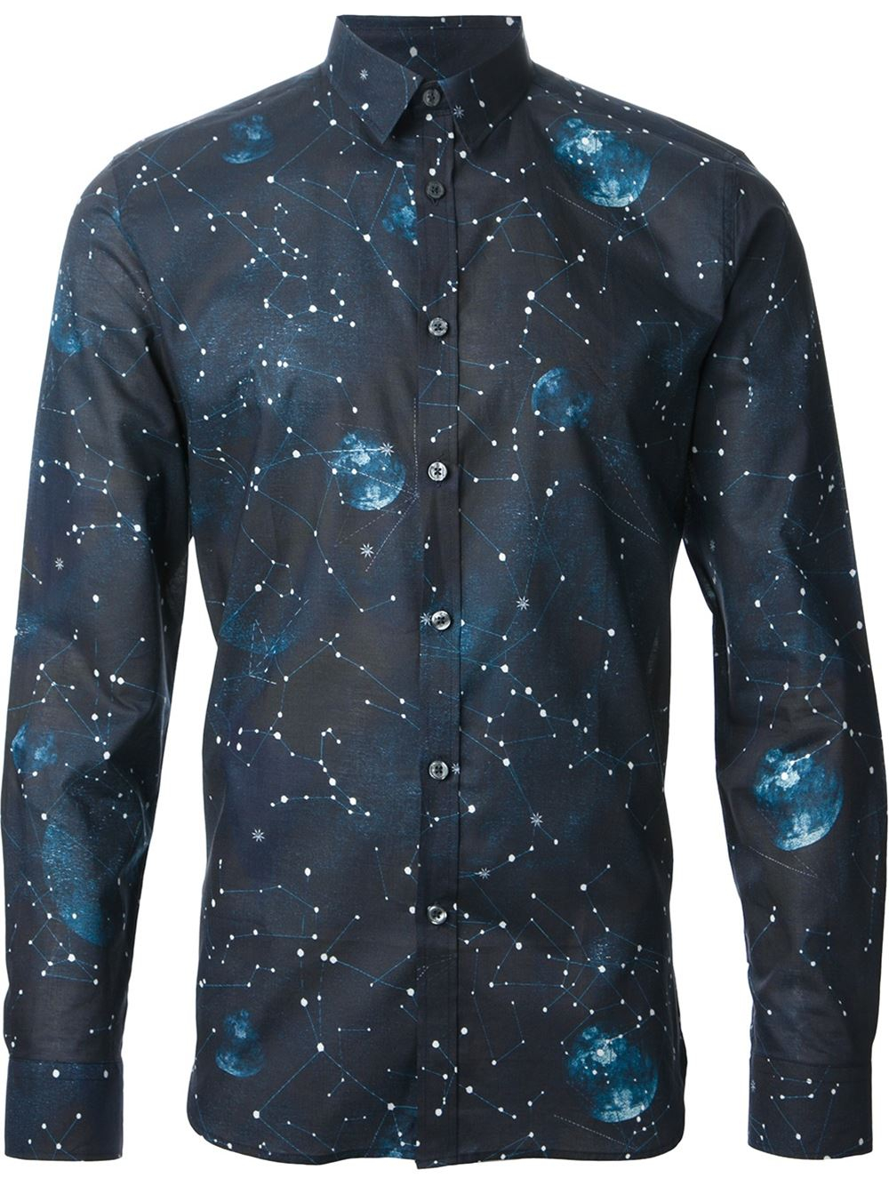 Lyst - Paul Smith Galaxy Print Shirt in Blue for Men