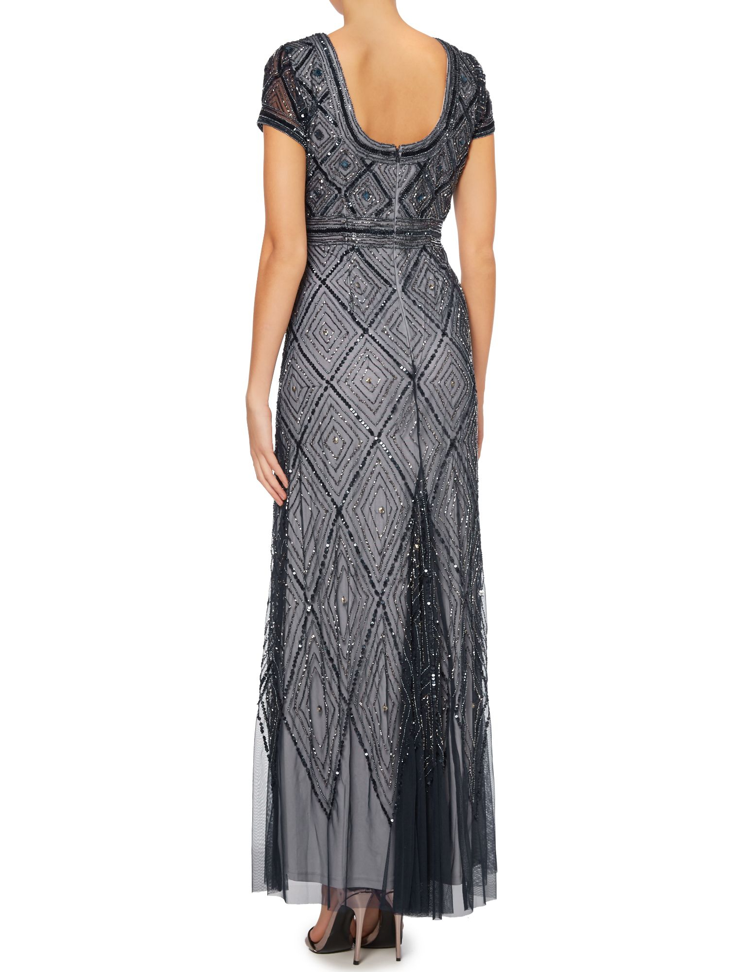 sequin diamond gown