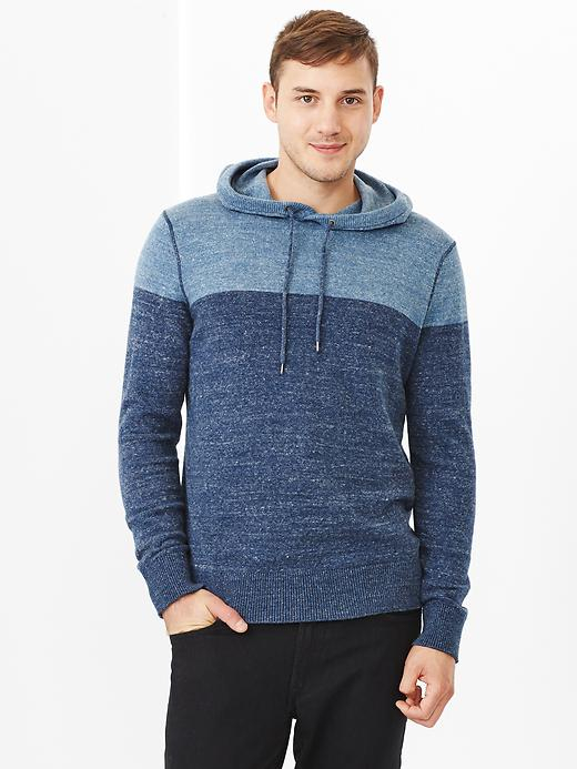  Gap  Hooded Colorblock Sweater  in Blue for Men  NAVY 183A 