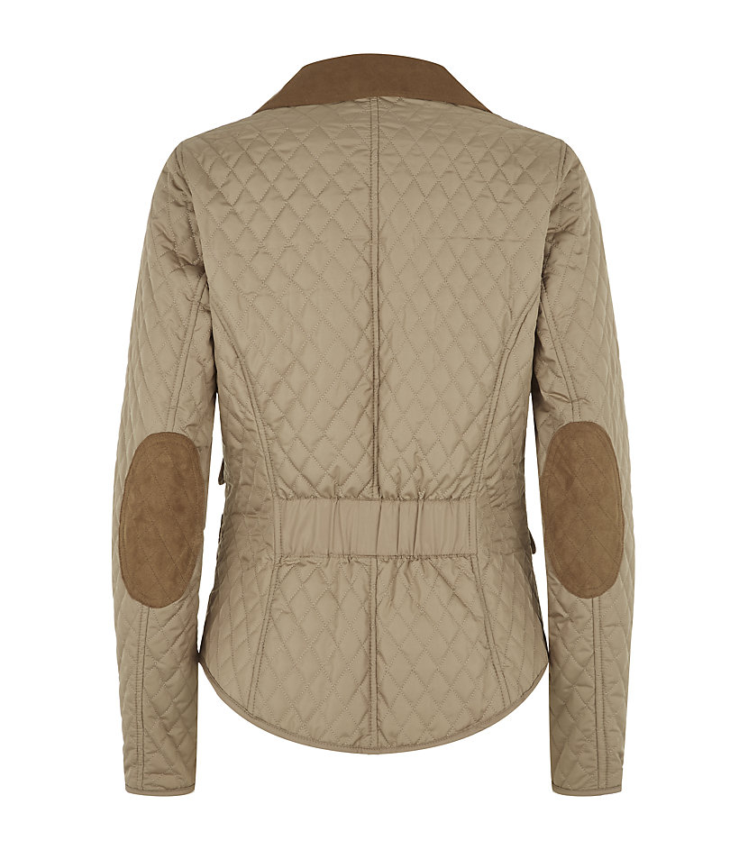Lyst Barbour Downham Quilt Elbow Patch Jacket in Natural
