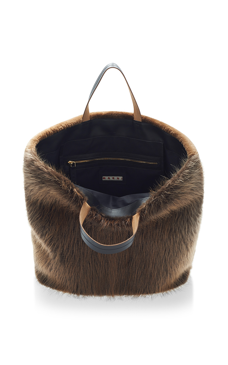 fur shopper bag