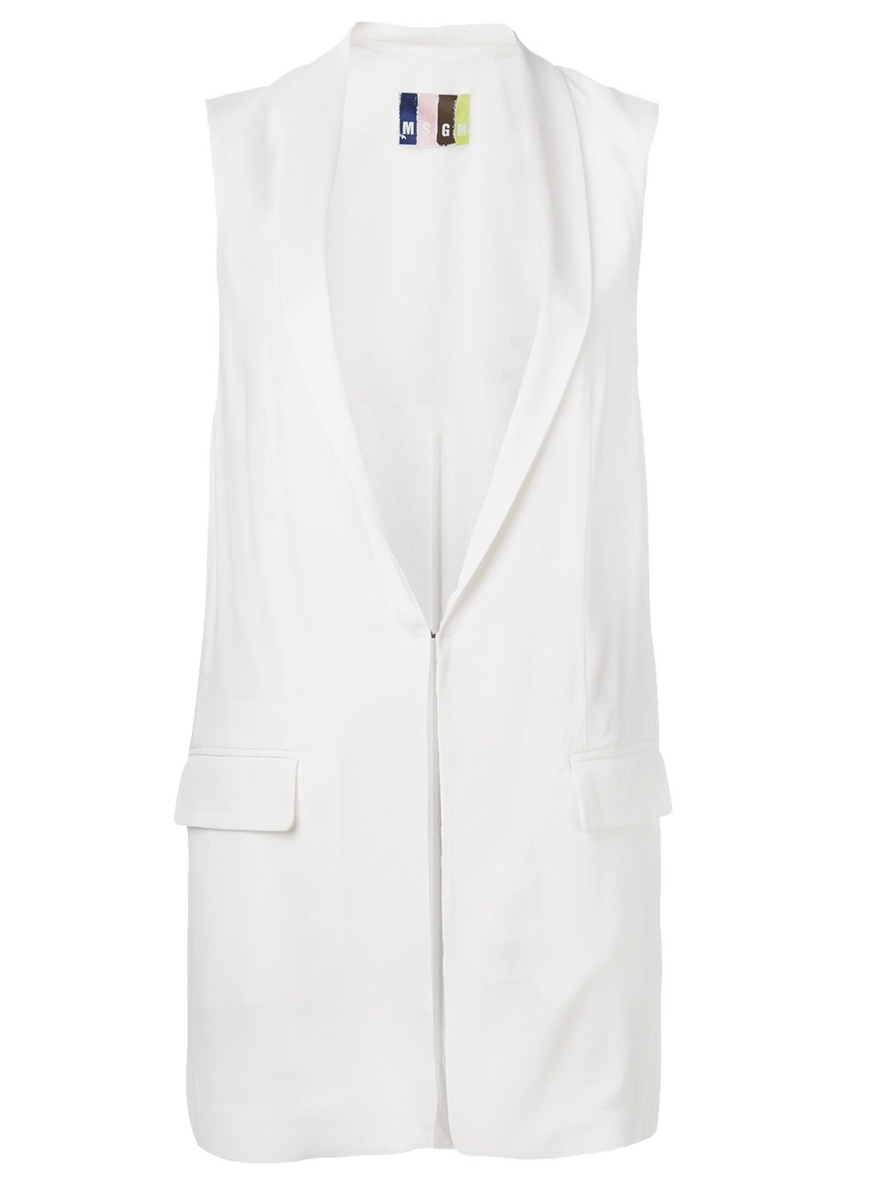 Msgm Sleeveless Vest in White | Lyst