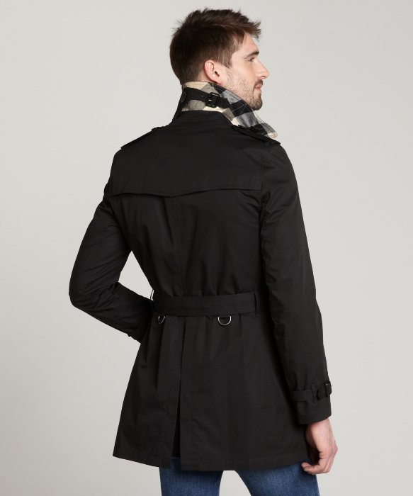 Calvin Klein Trench Coat Hooded Belted In Black Lyst Calvin Klein Trench Coat Soft S For Women