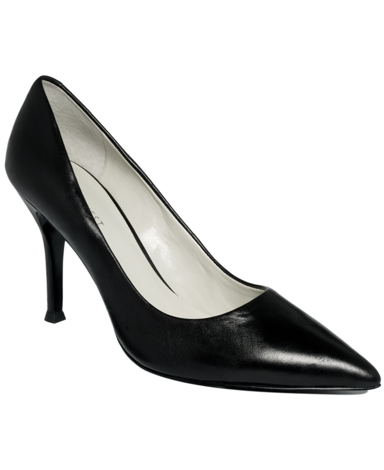 Nine west Flax Pointed Toe Pumps in Black (black leather) | Lyst