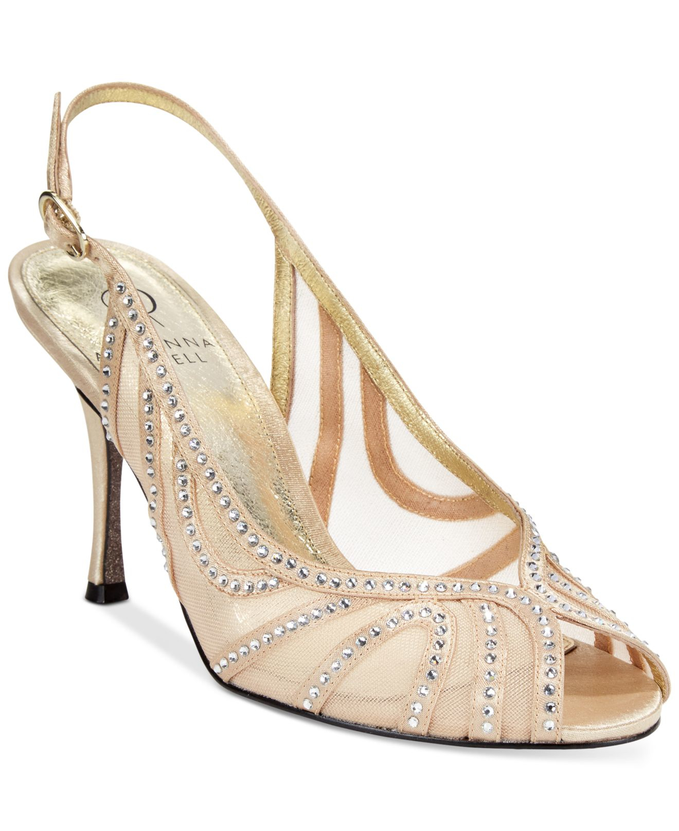 Adrianna papell Fiji Evening Sandals in Metallic Lyst