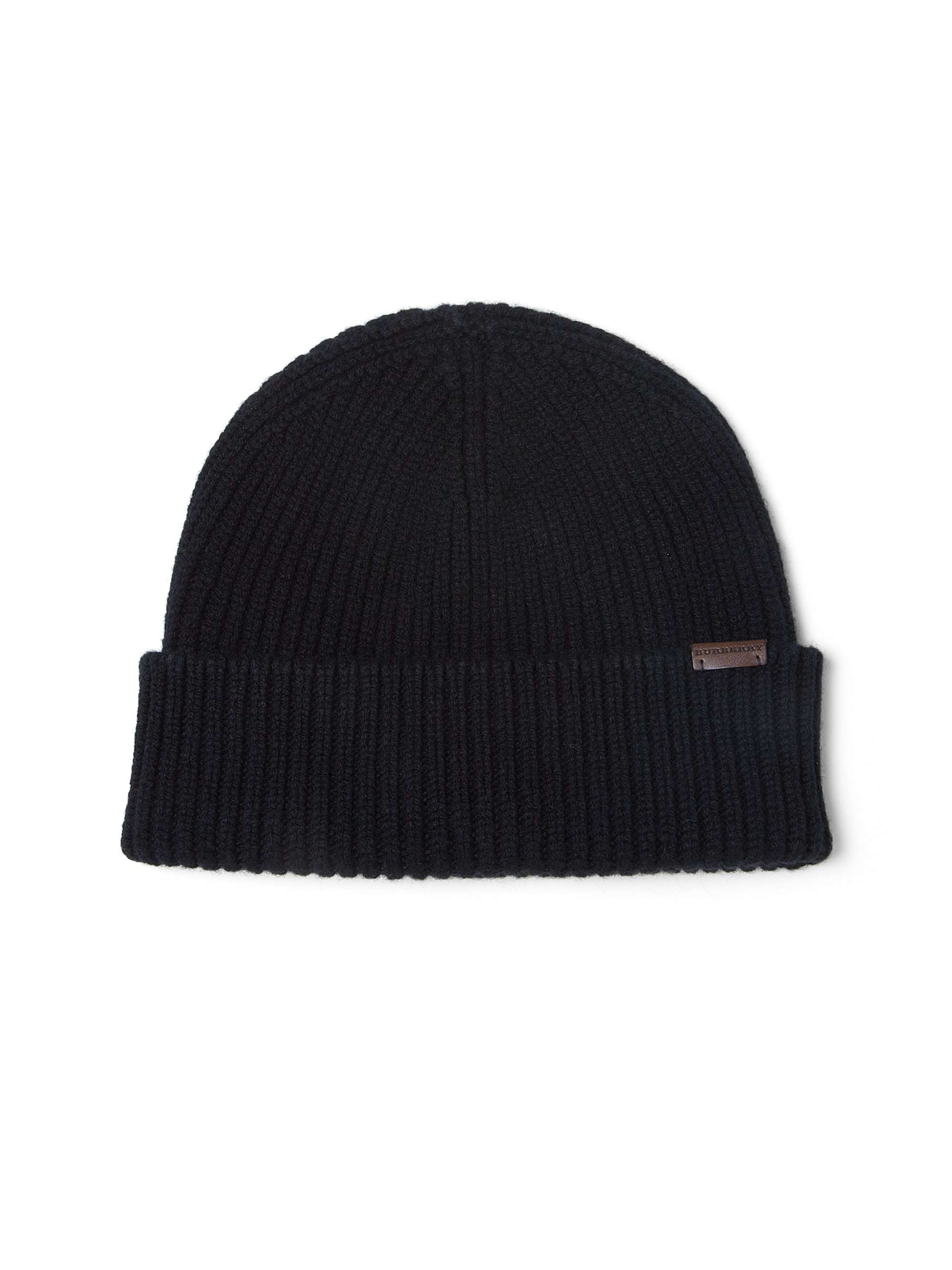Burberry Wool & Cashmere Beanie Hat in Black for Men | Lyst