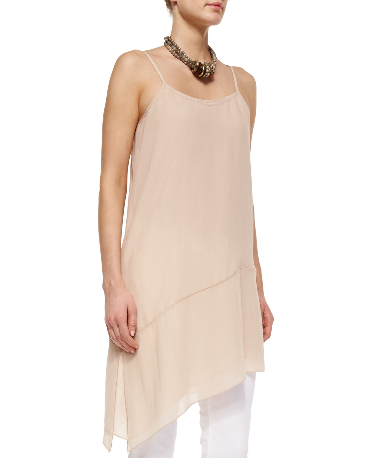 Eileen Fisher Fisher Project Sheer Silk Asymmetric Tunic/dress in ...