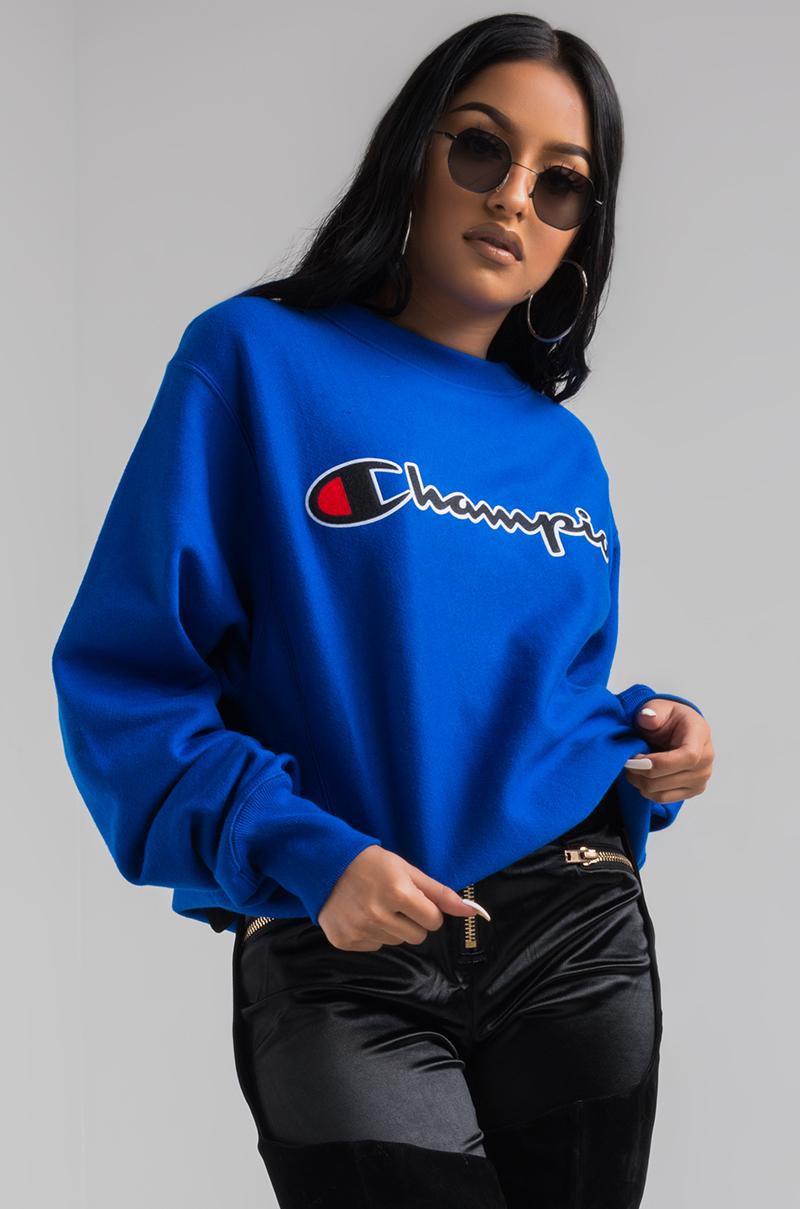 champion sweatsuit womens blue