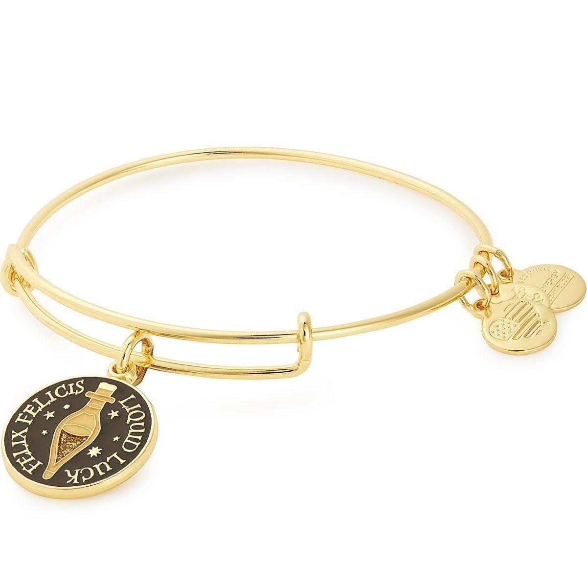 ALEX AND ANI Harry Potter Liquid Luck Charm Bangle in Metallic Lyst