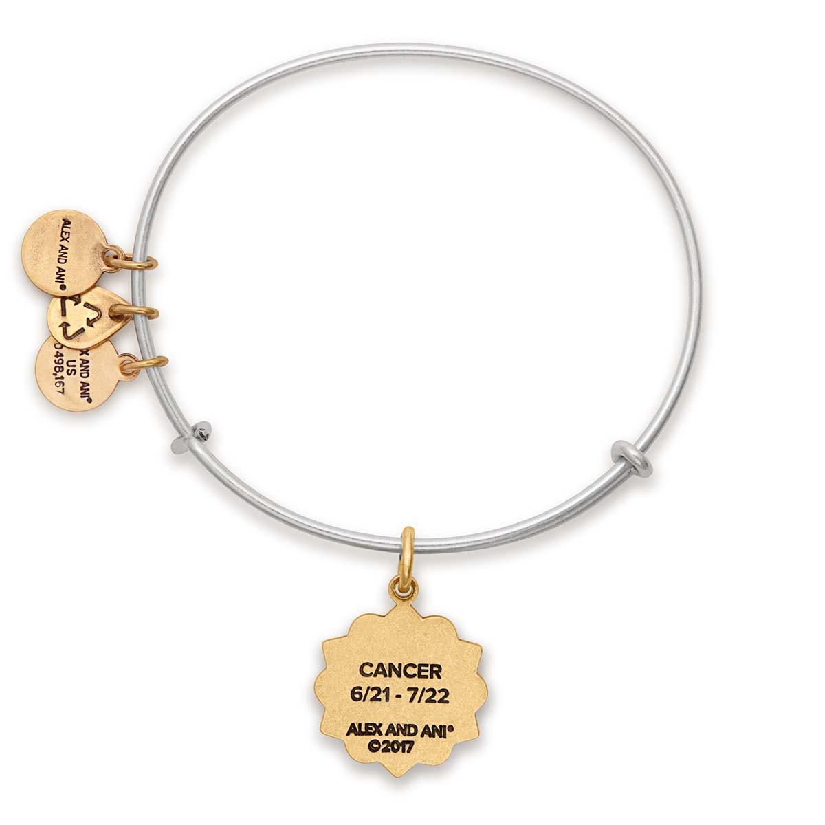 Lyst Alex And Ani Cancer Two Tone Charm Bangle View Fullscreen