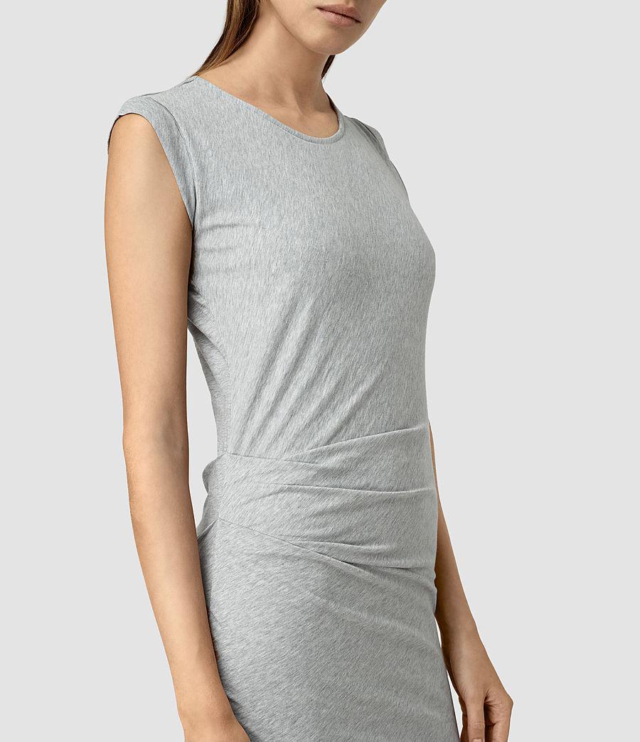 all saints grey silk dress