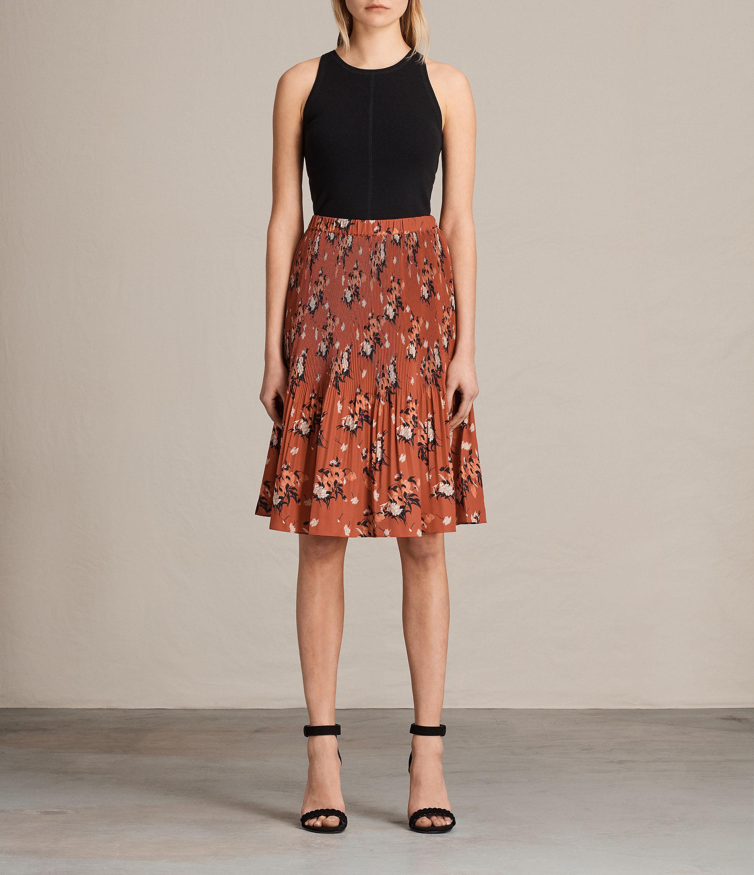 Lyst - Allsaints Etta Kirsch Skirt in Red