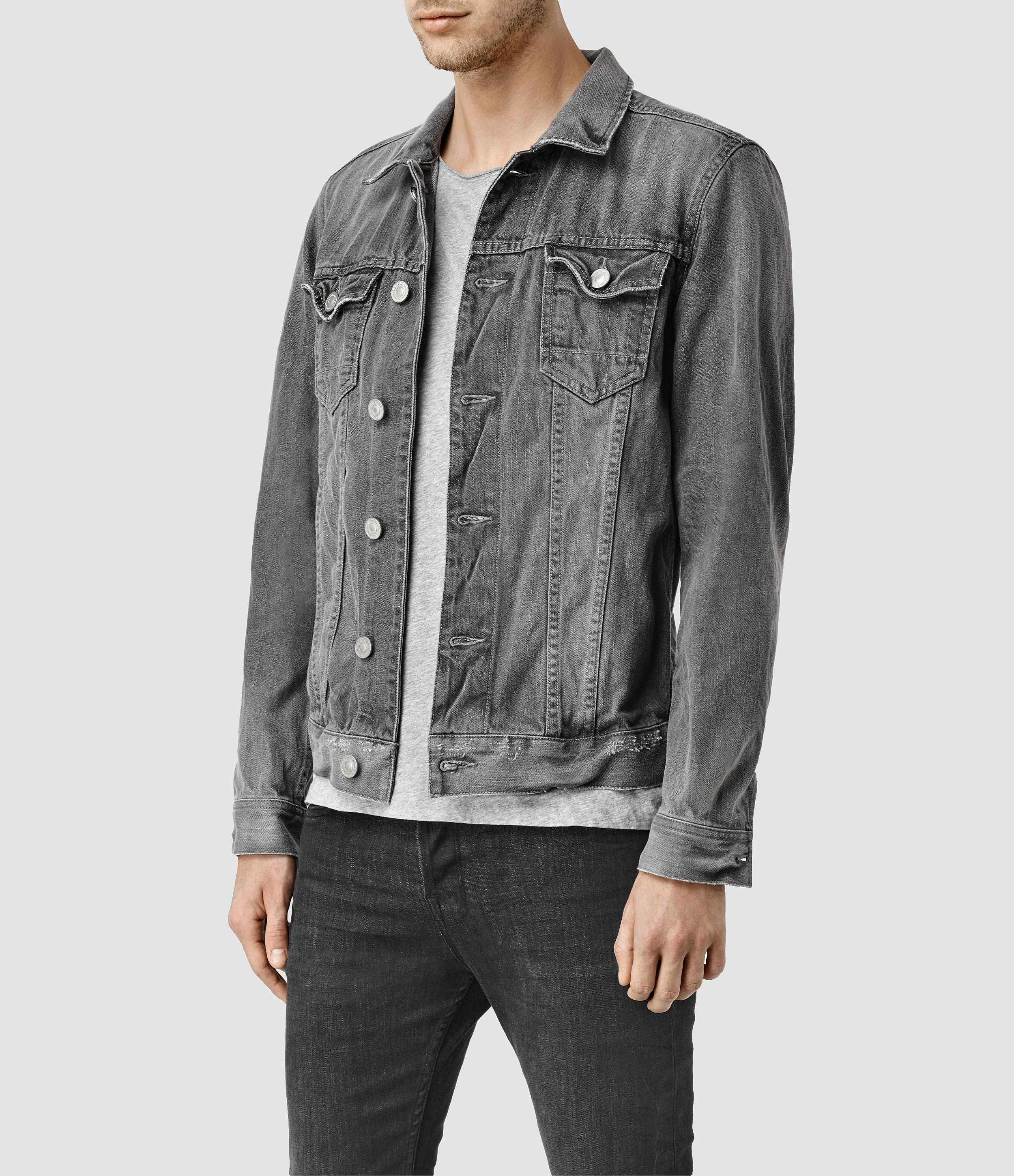gray jean jacket