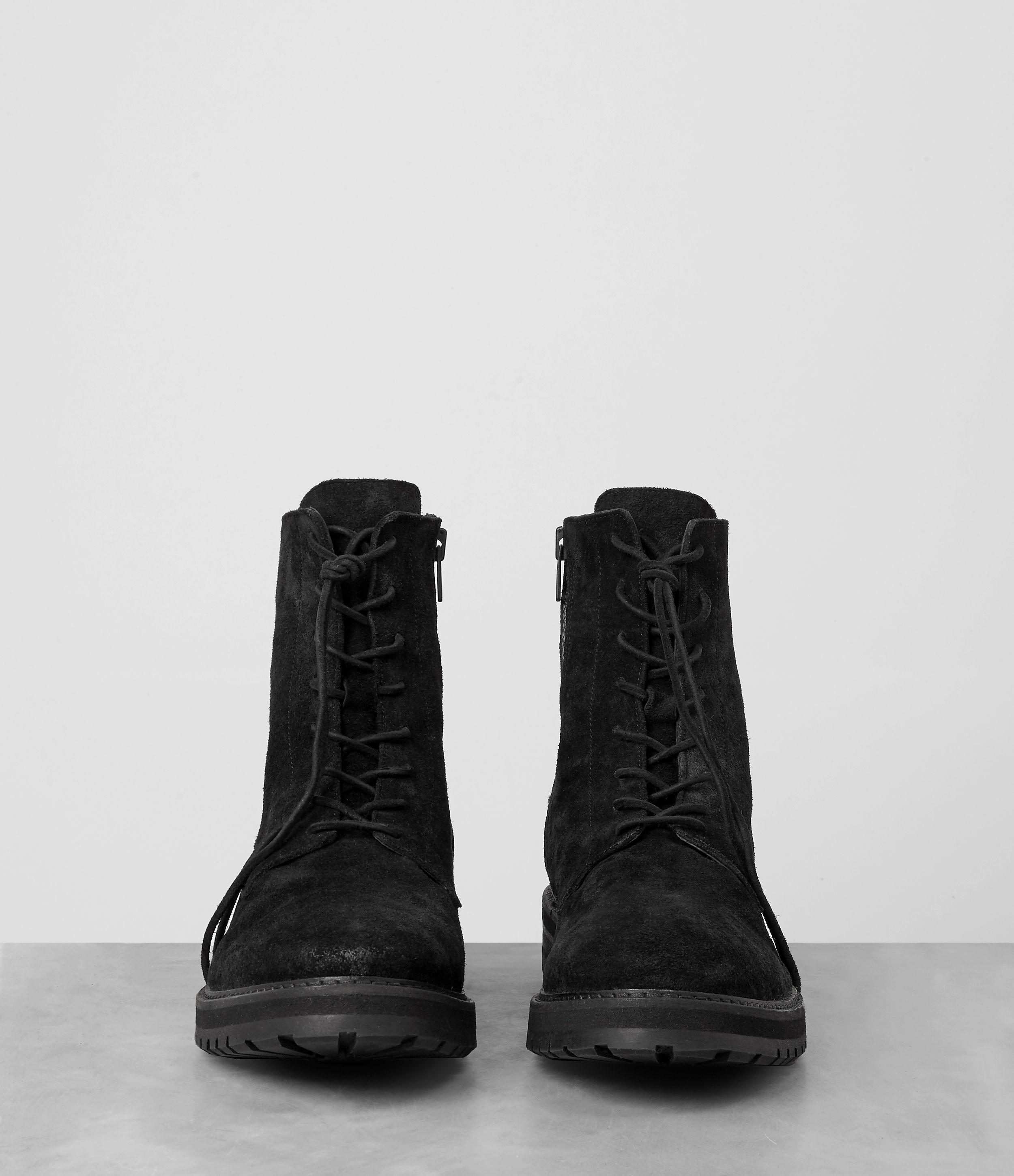 Lyst - Allsaints Loft Suede Boot in Black for Men