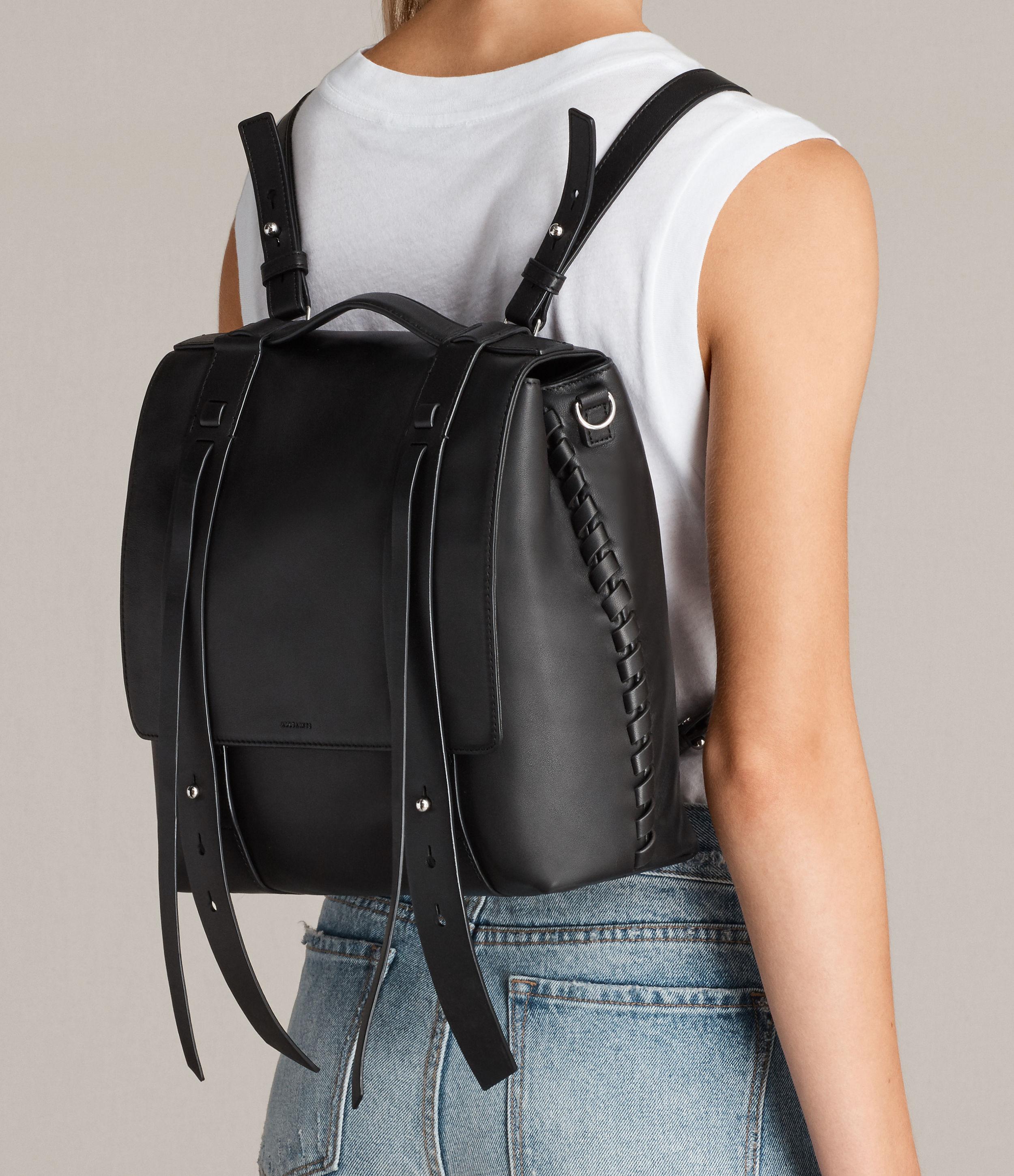 all saints leather backpack