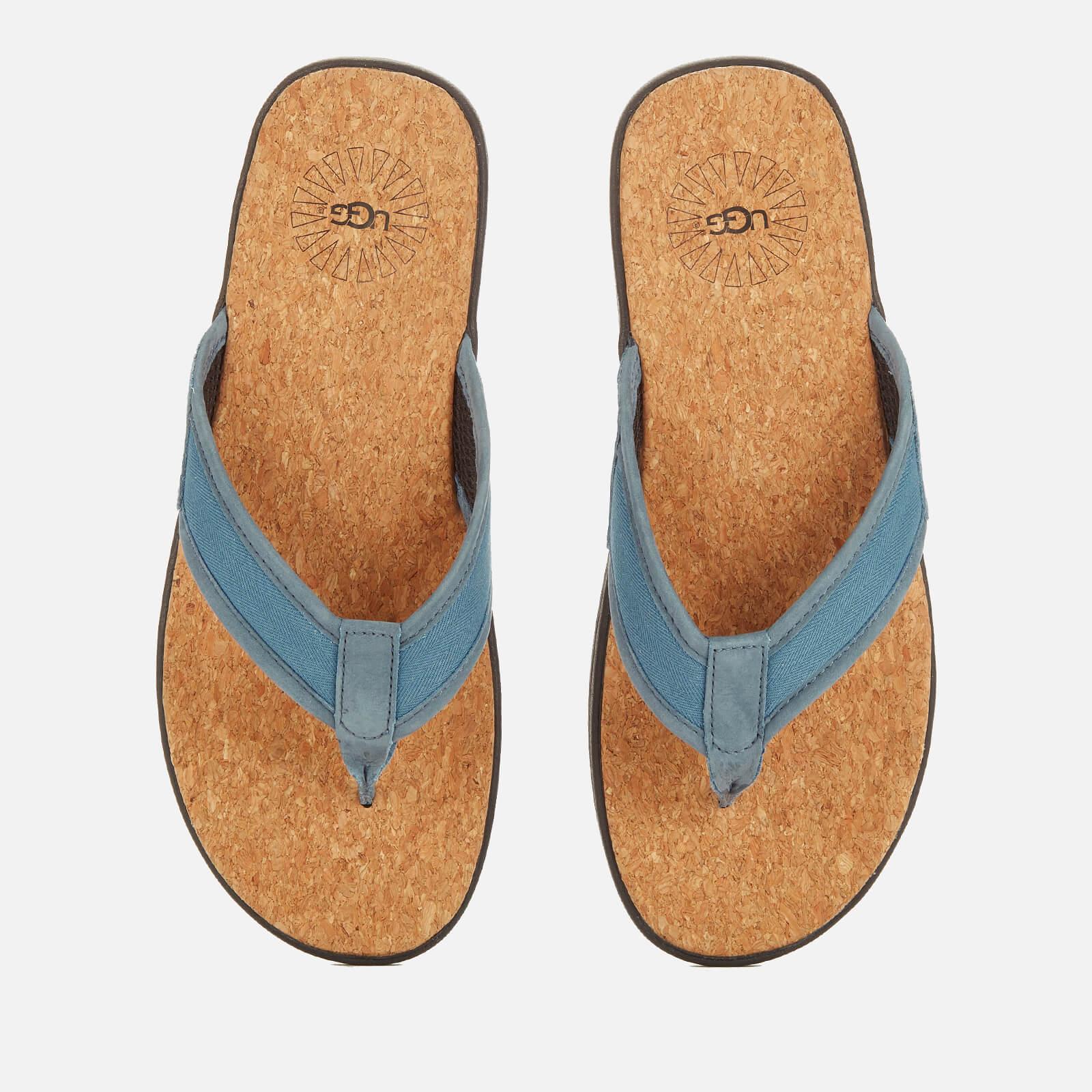 mens blue flip flops