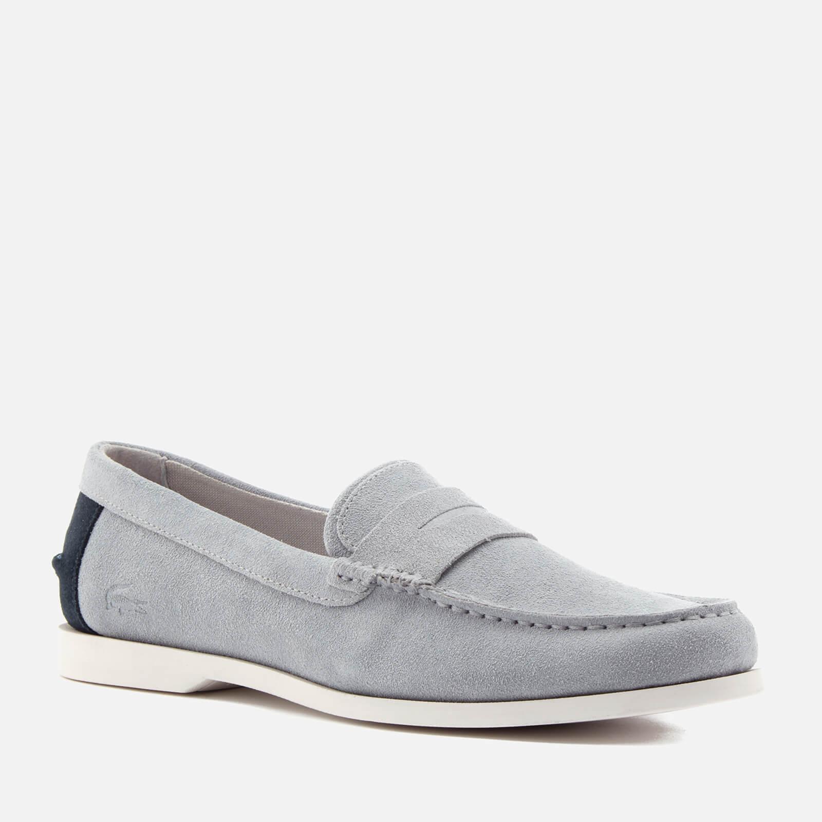 Lyst - Lacoste Navire Penny 216 Suede Loafers in Gray for Men
