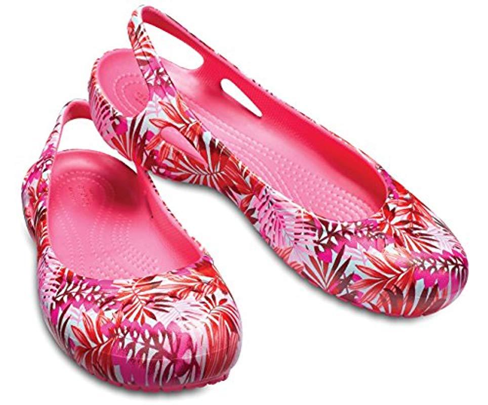 crocs ballet flats pink