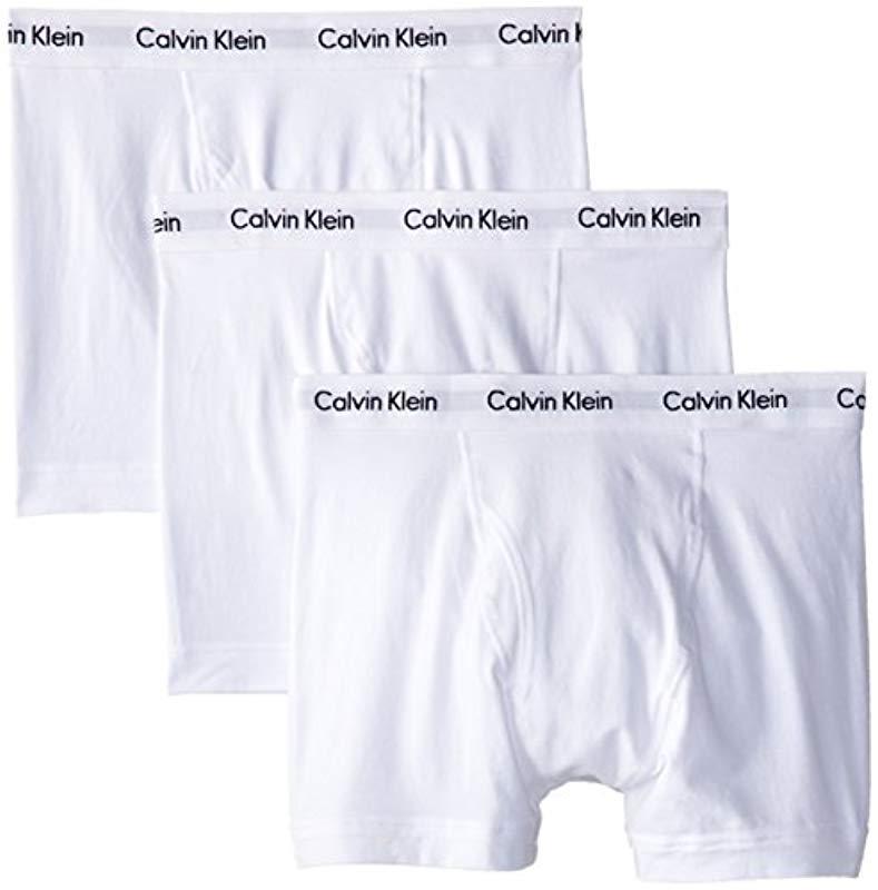 Calvin Klein Cotton Trunks in White for Men - Save 48% - Lyst
