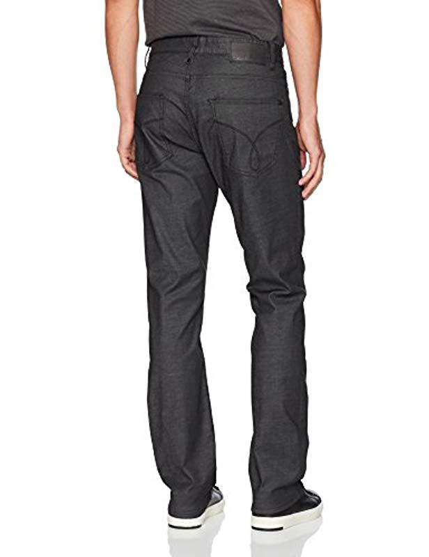 Calvin Klein Slim Straight Jeans in Black for Men - Lyst