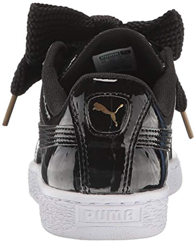 Puma Save Heart Fashion Black Basket Lyst 50 In Wn's Patent Sneaker Ljq4ARc35