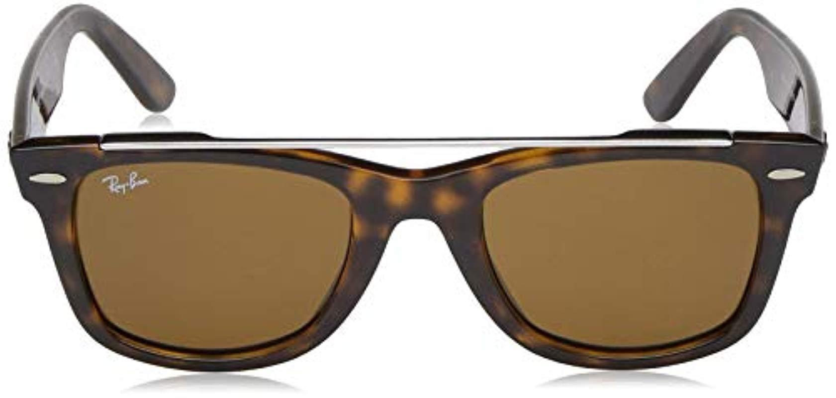 Ray Ban 0rb4540f Square Sunglasses Havana 52 1 Mm In Brown Lyst