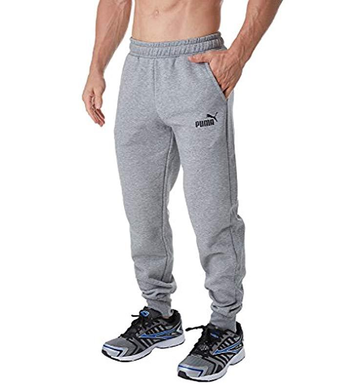 essentials logo men's pants puma