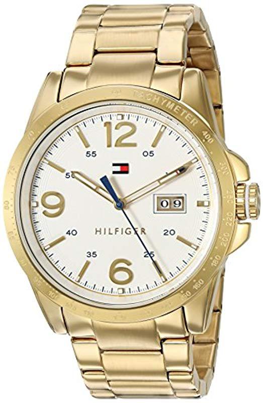 tommy hilfiger gold plated watch