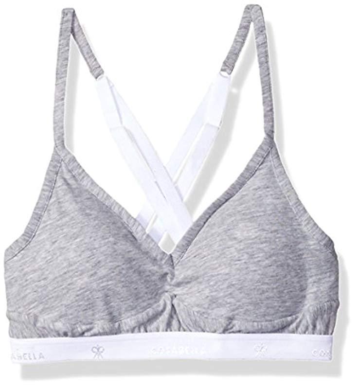 white cotton triangle bralette