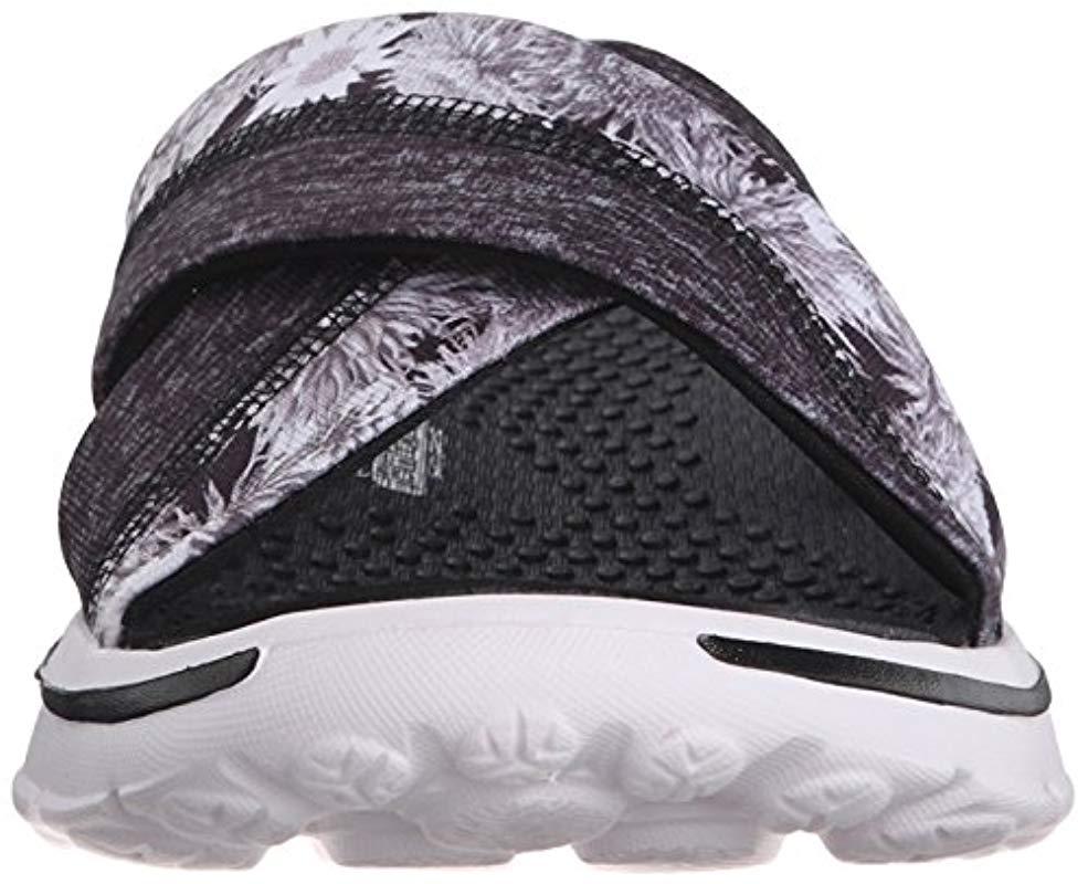 skechers women's performance go walk fiji flip flop