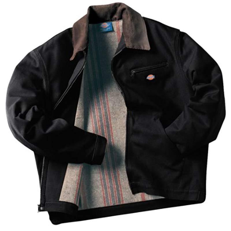 rigid duck blanket lined jacket by dickies