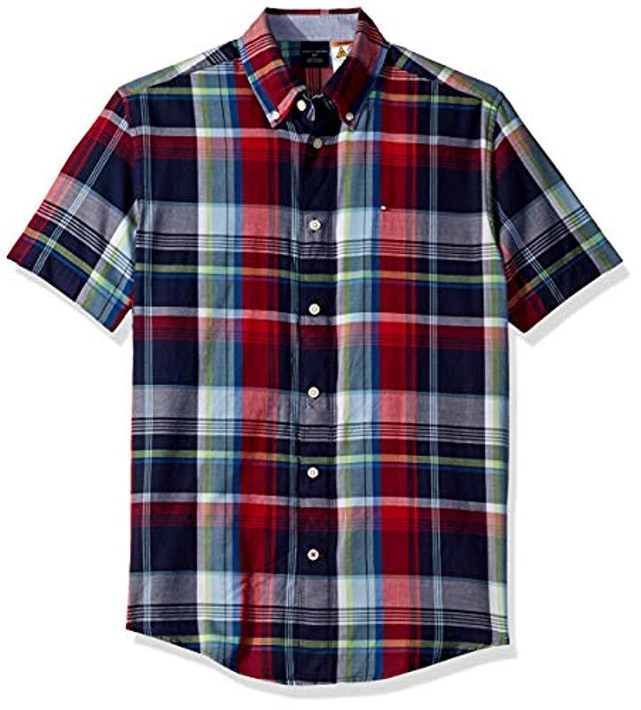 Tommy Hilfiger Standard Adaptive Magnetic Short Sleeve Button Shirt ...