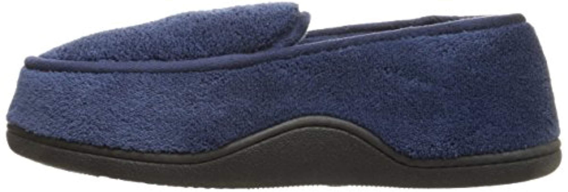Lyst - Isotoner Terry Moccasin Slipper With Memory Foam For Indoor ...