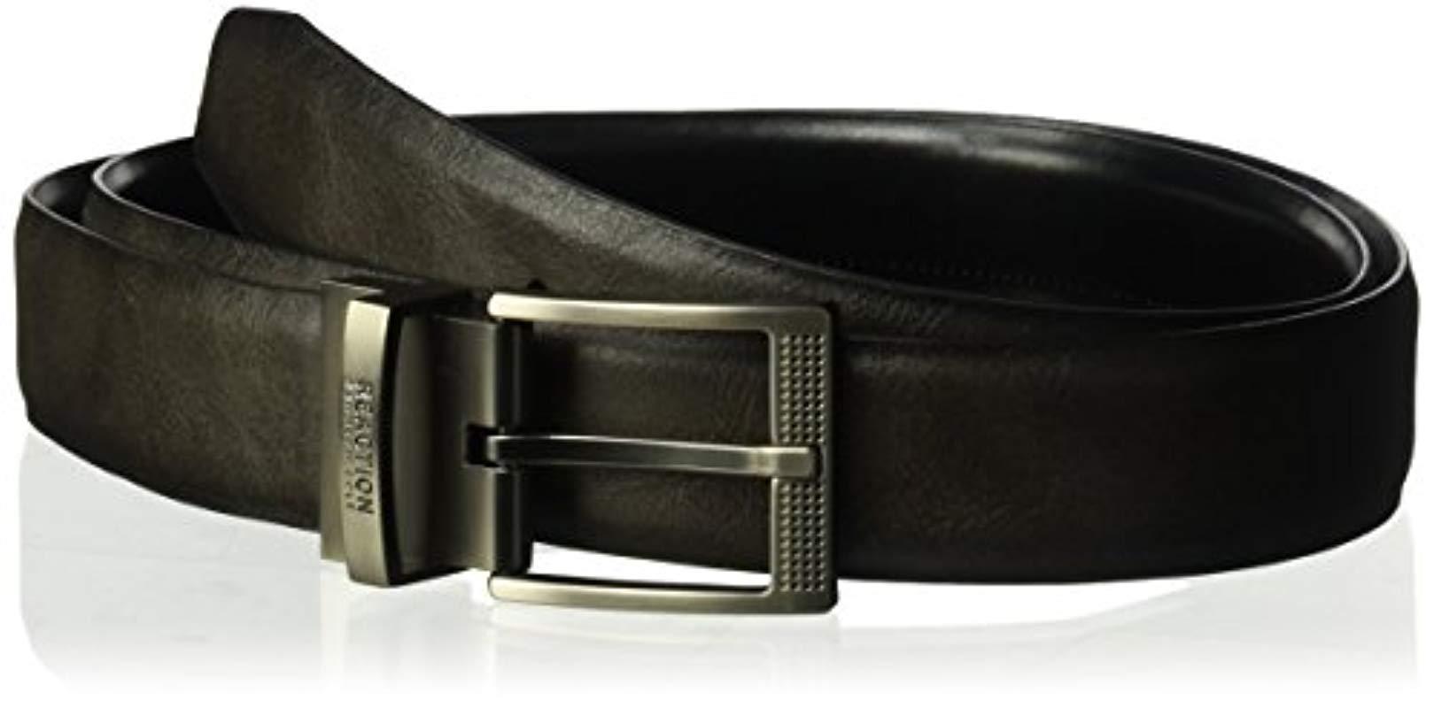 Lyst - Kenneth Cole Reaction Brown Dress Belt With Gunmetal Buckle in Black for Men - Save 42%