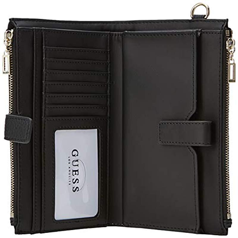 Guess Uptown Chic Double Zip Organizer Wallet in Black Lyst