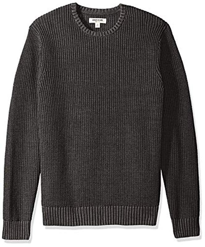 Goodthreads Soft Cotton Rib Stitch Crewneck Sweater in Black for Men - Lyst