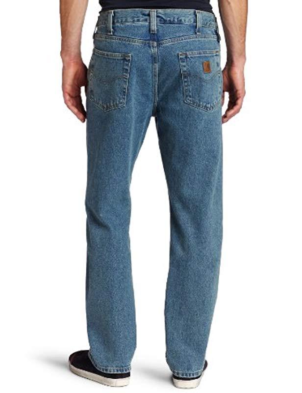 Carhartt Traditional Fit Denim Five Pocket Jean B480 in Blue for Men - Lyst