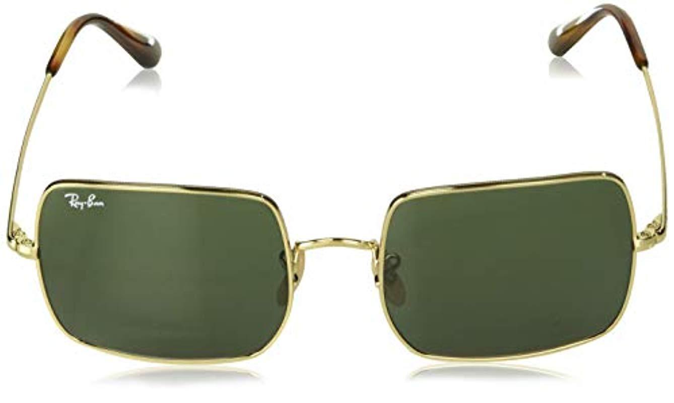 Ray Ban Square Sunglasses Gold 54 Mm In Metallic For Men Lyst 1967