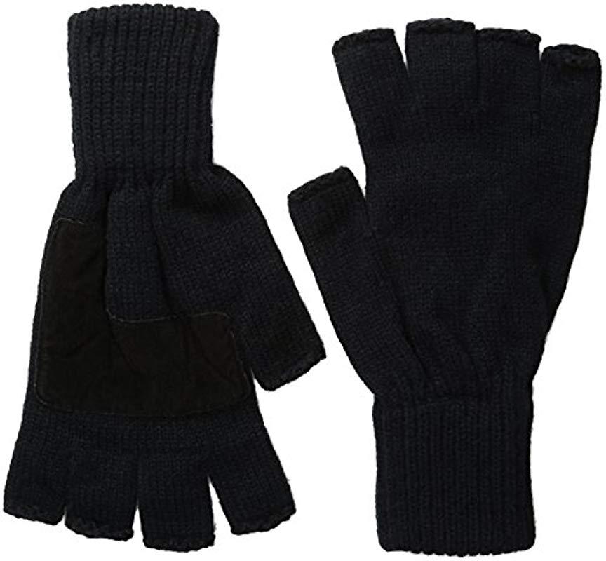 Mens Levis FLOSO Mens Plain Thermal Winter Capped Fingerless