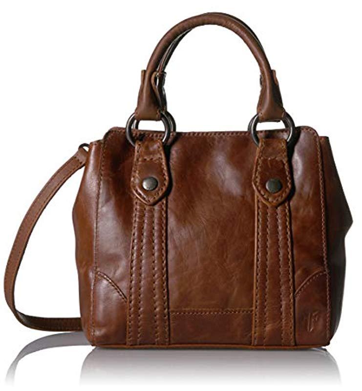 Frye Melissa Mini Leather Crossbody Tote Bag in Brown - Lyst