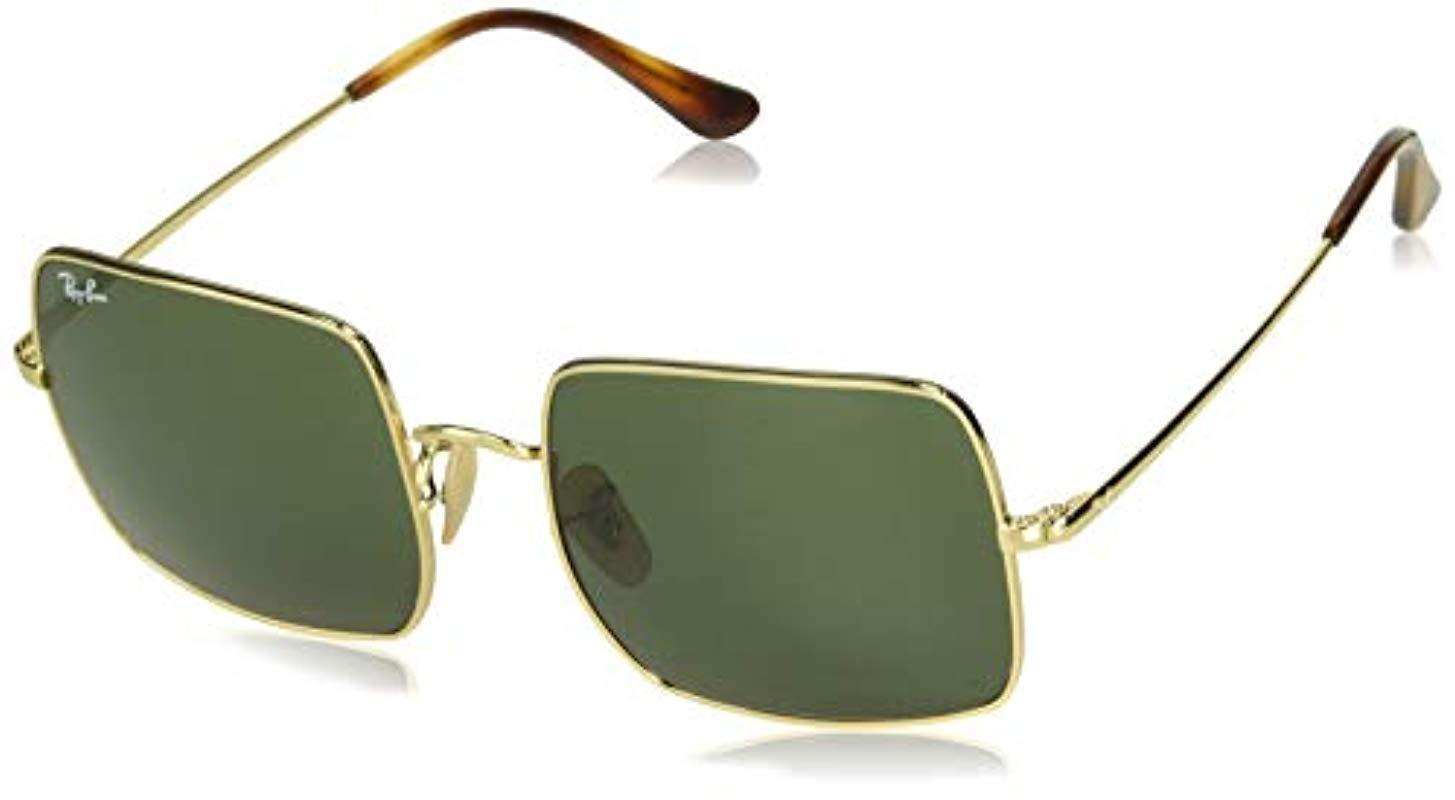 Ray Ban Square Sunglasses Gold 54 Mm In Metallic For Men Lyst 6343