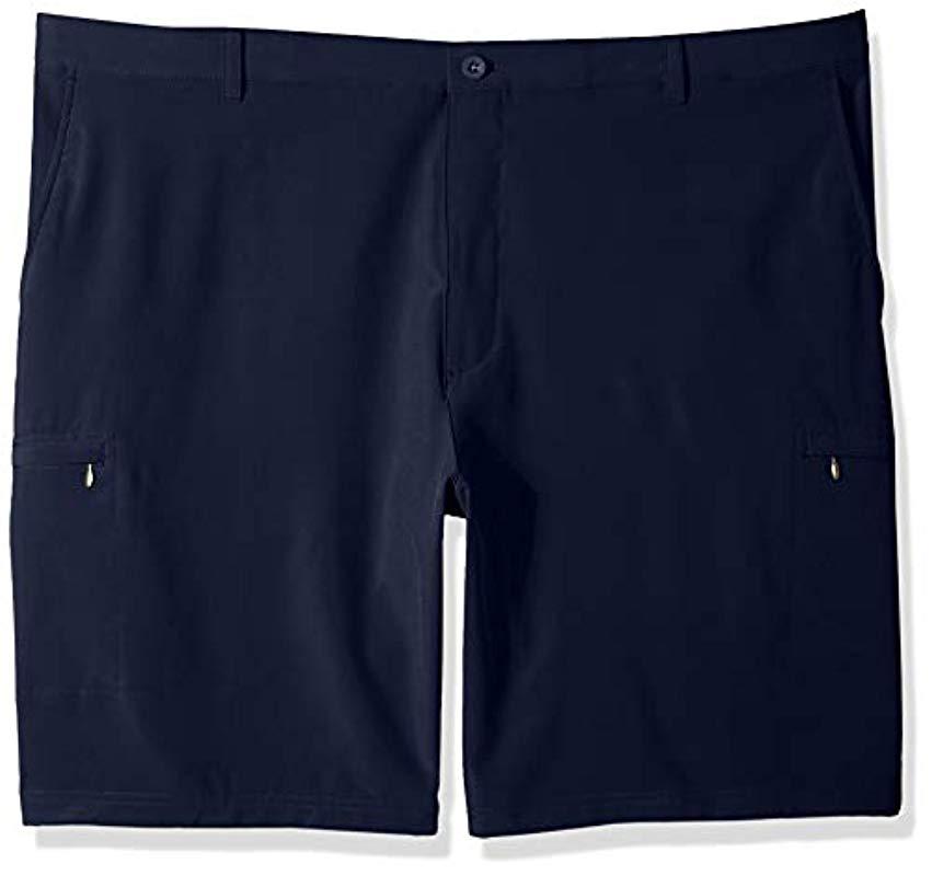Izod Big And Tall Golf Swing Flex Stretch Cargo Short in Blue for Men