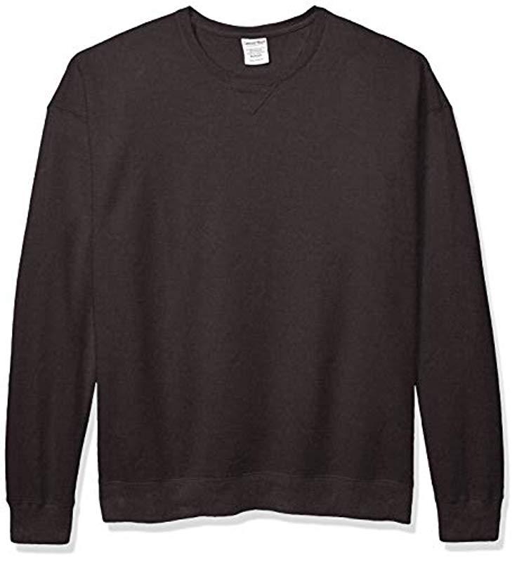 Hanes Comfortwash Garment Dyed Fleece Sweatshirt in Gray for Men - Lyst