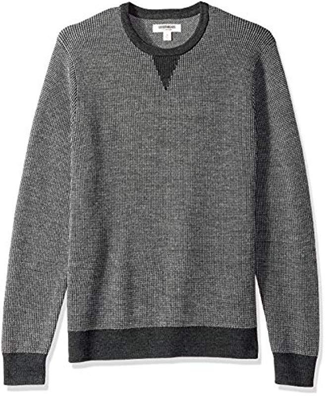 Lyst - Goodthreads Merino Wool Crewneck Birdseye Sweater in Gray for Men