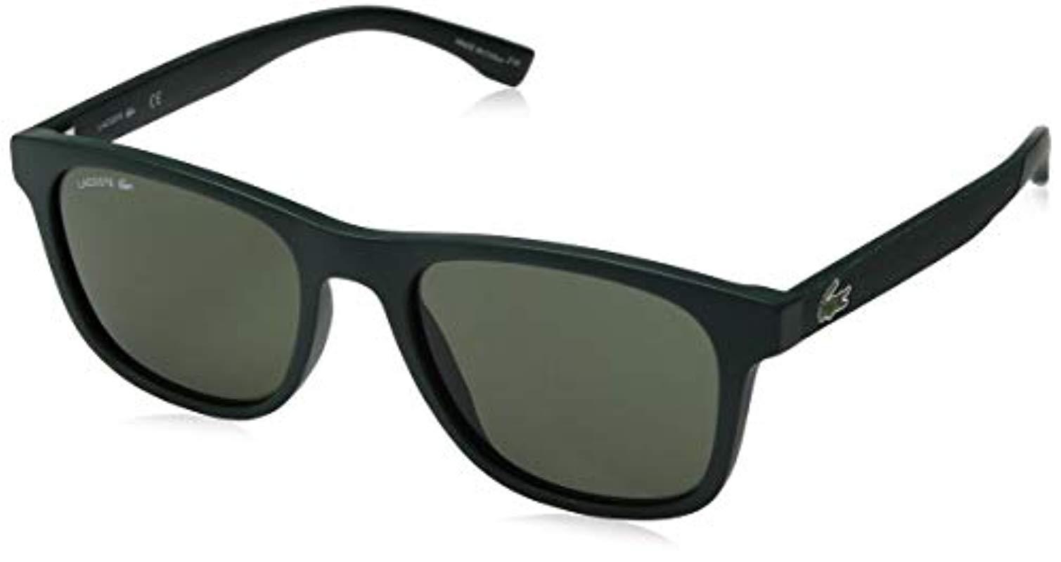 Lacoste L884s Rectangular Sunglasses, Matte Green, 53.11 Mm in Green ...