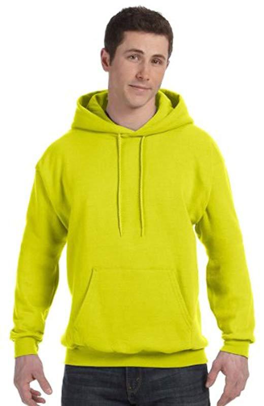 Lyst - Hanes Pullover Ecosmart Fleece Hooded Sweatshirt in Yellow for Men